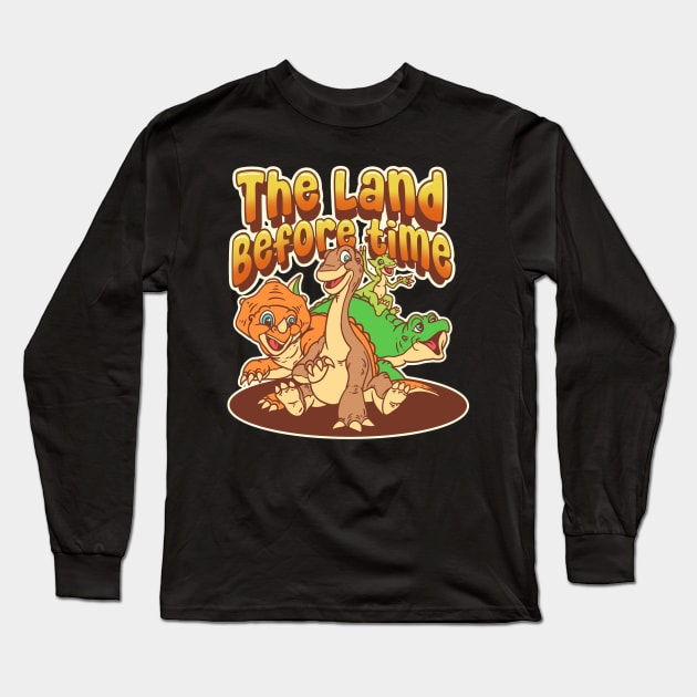 Vintage The Land Beforetime Long Sleeve T-Shirt by littlepdraws